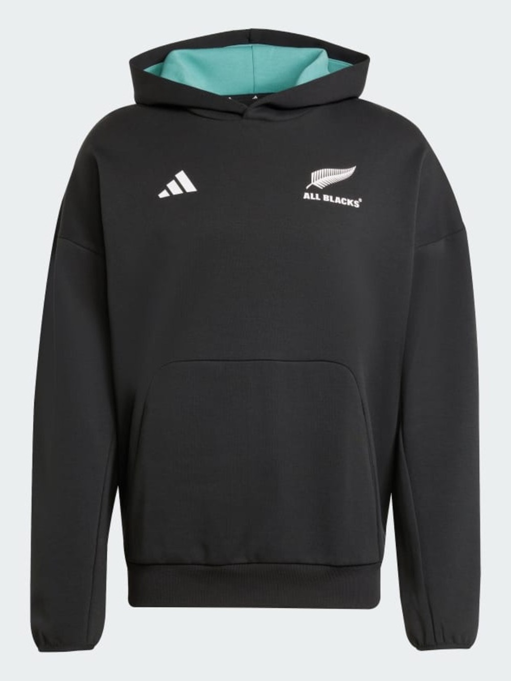 Adidas All Blacks Rugby Pullover Hoodie Black Men’s Large NWT - Picture 2 of 14